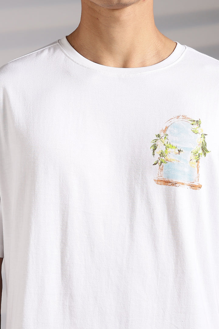 Ethnos Society: White Oversized t-shirt