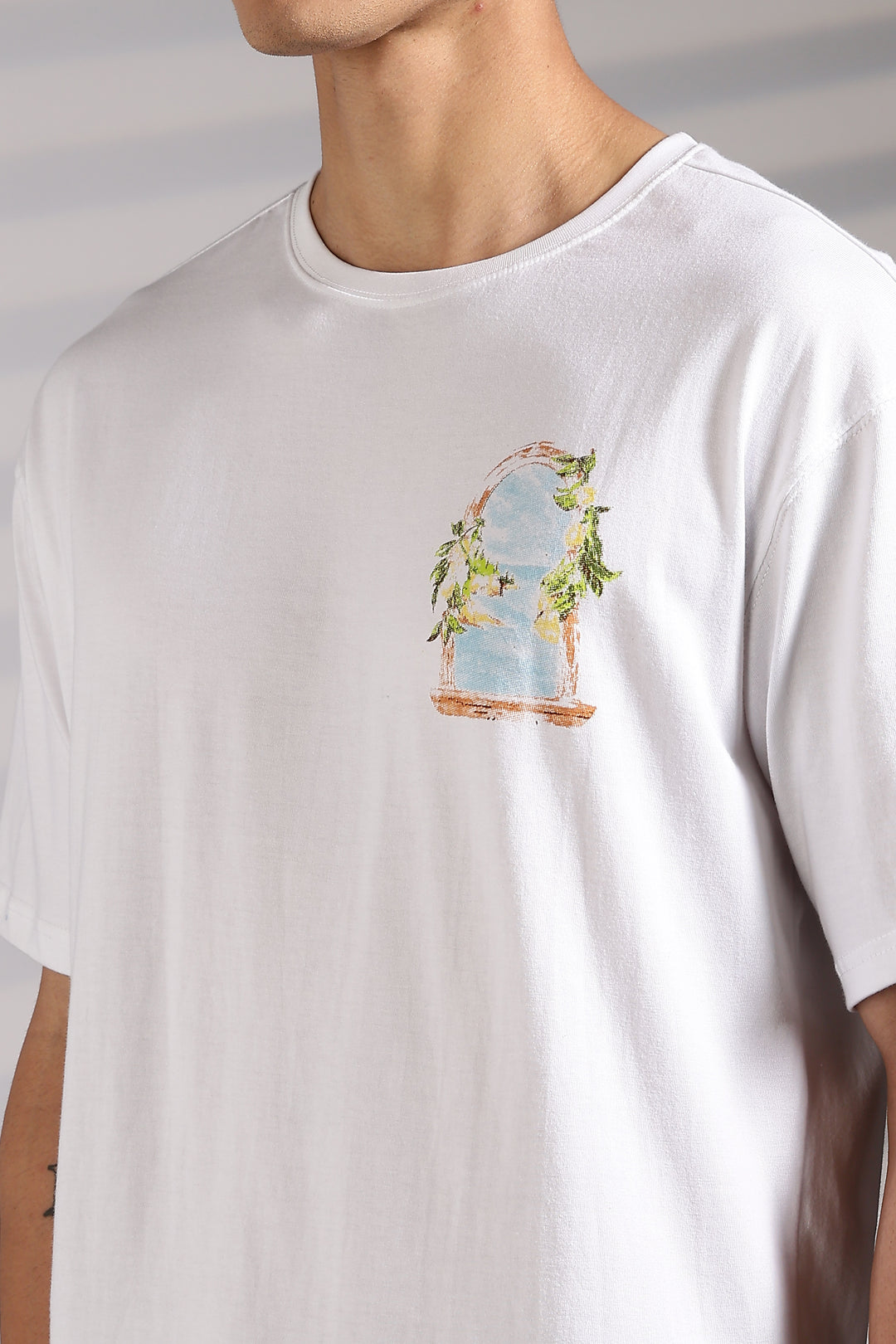 Ethnos Society: White Oversized t-shirt
