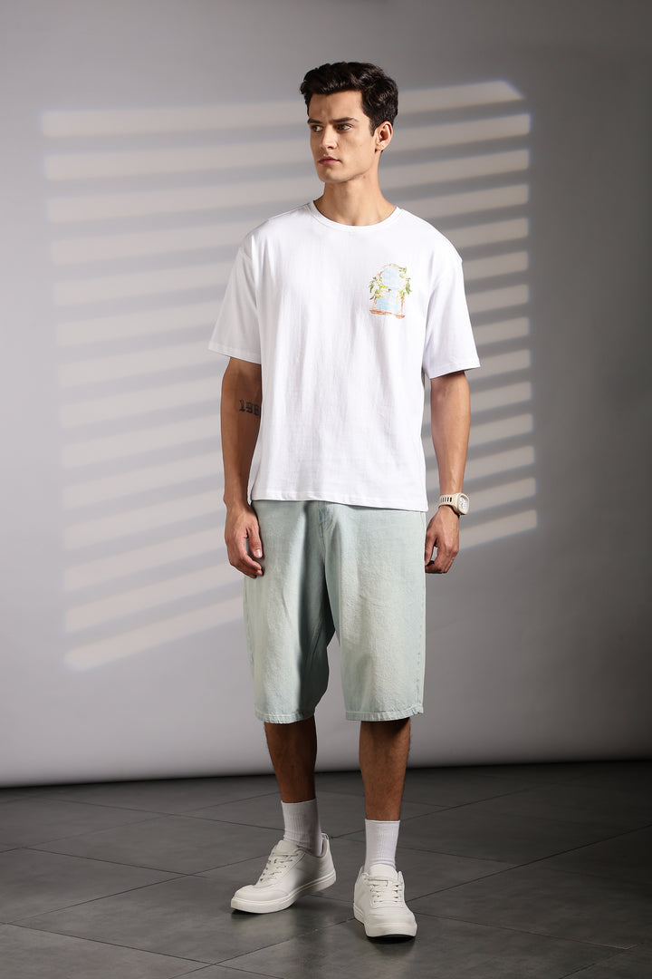 Ethnos Society: White Oversized t-shirt
