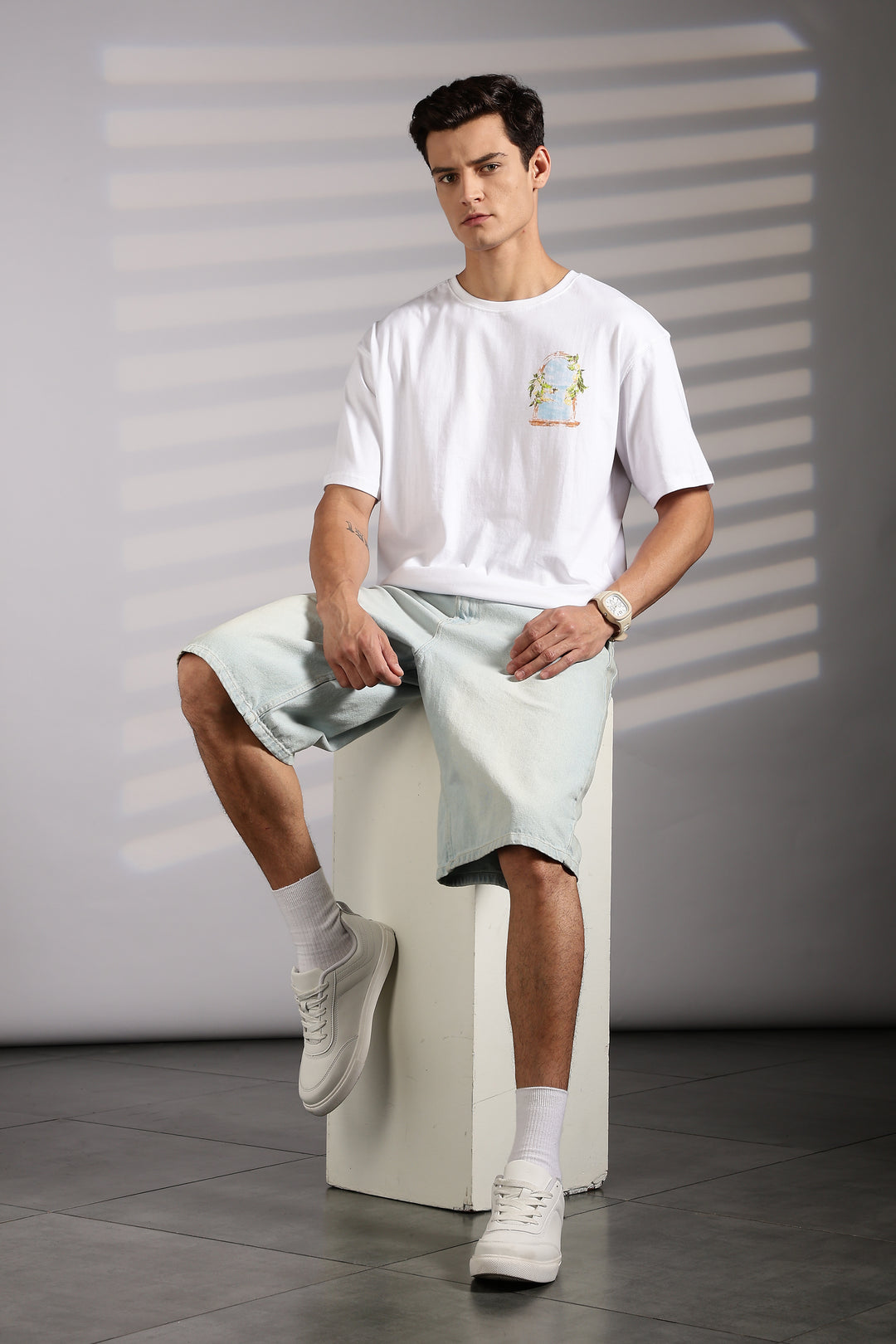 Ethnos Society: White Oversized t-shirt