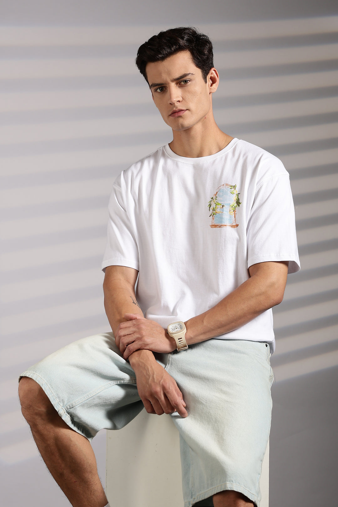 Ethnos Society: White Oversized t-shirt