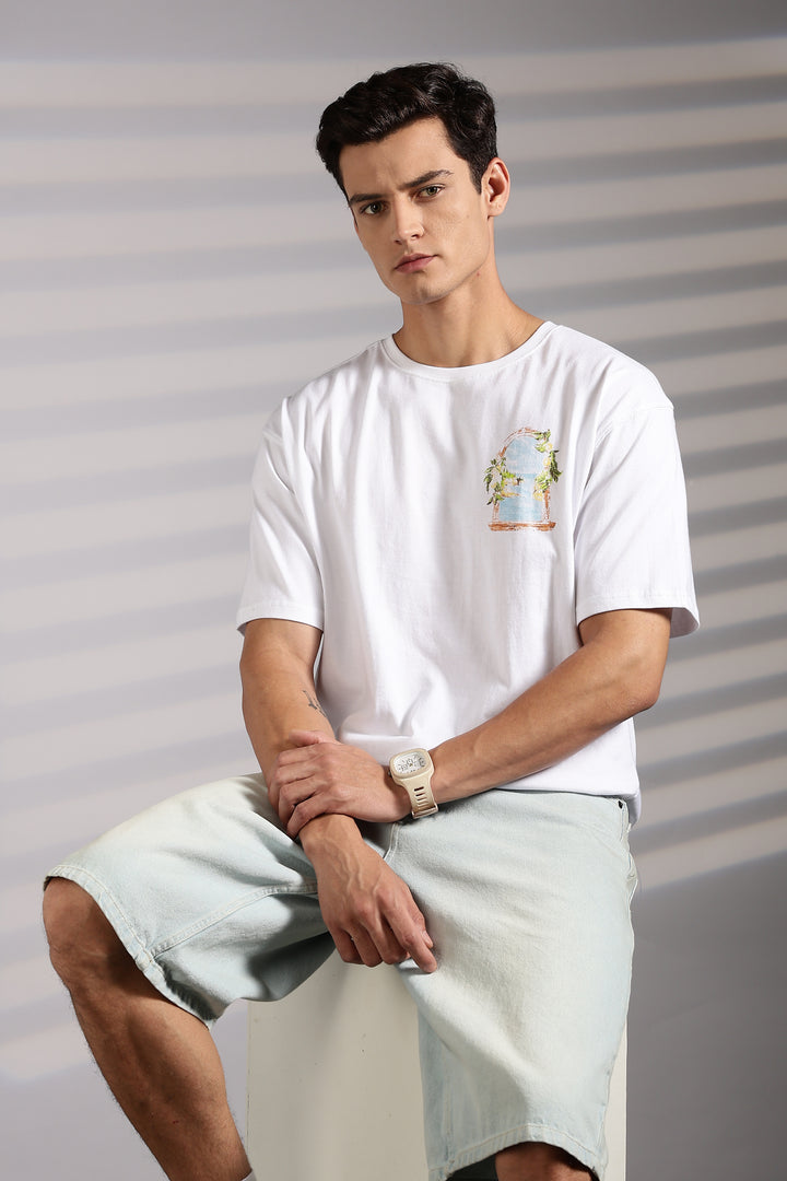 Ethnos Society: White Oversized t-shirt