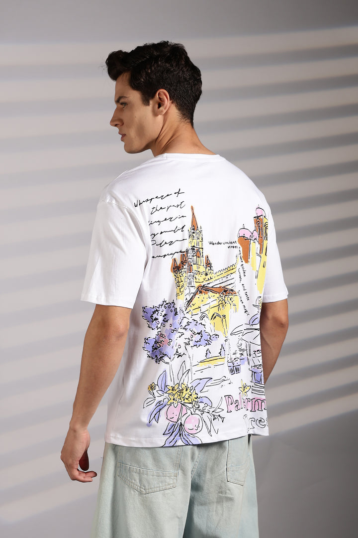 Perfect Landscape: White Oversized T-shirt