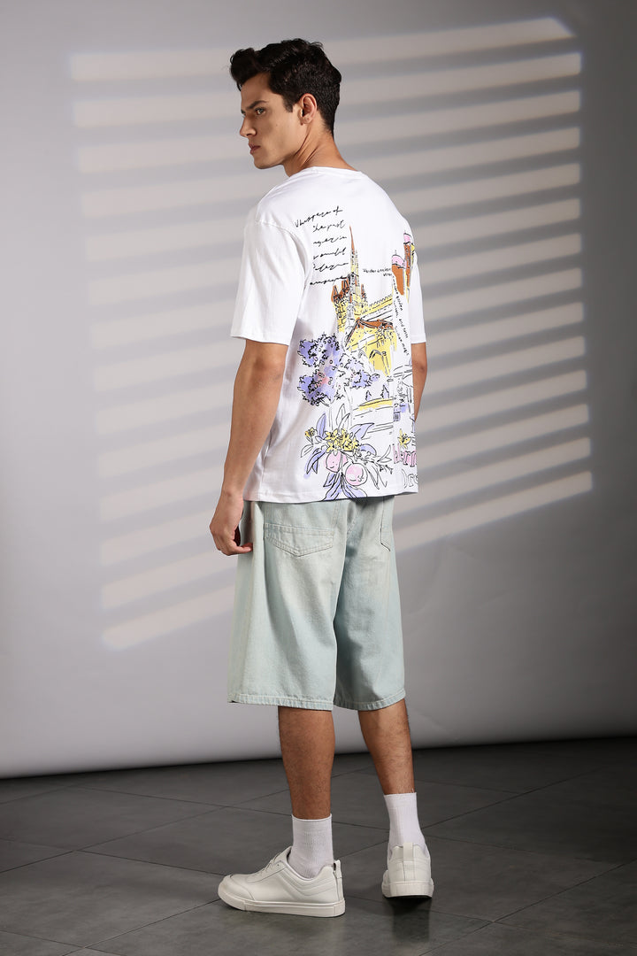 Perfect Landscape: White Oversized T-shirt