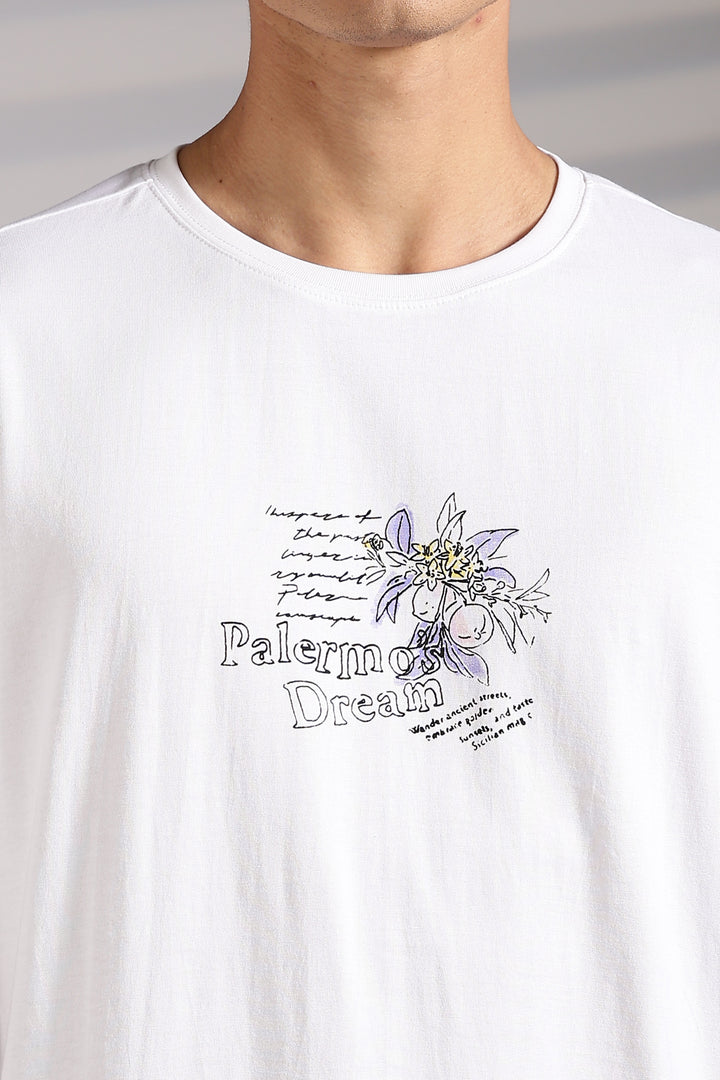 Perfect Landscape: White Oversized T-shirt