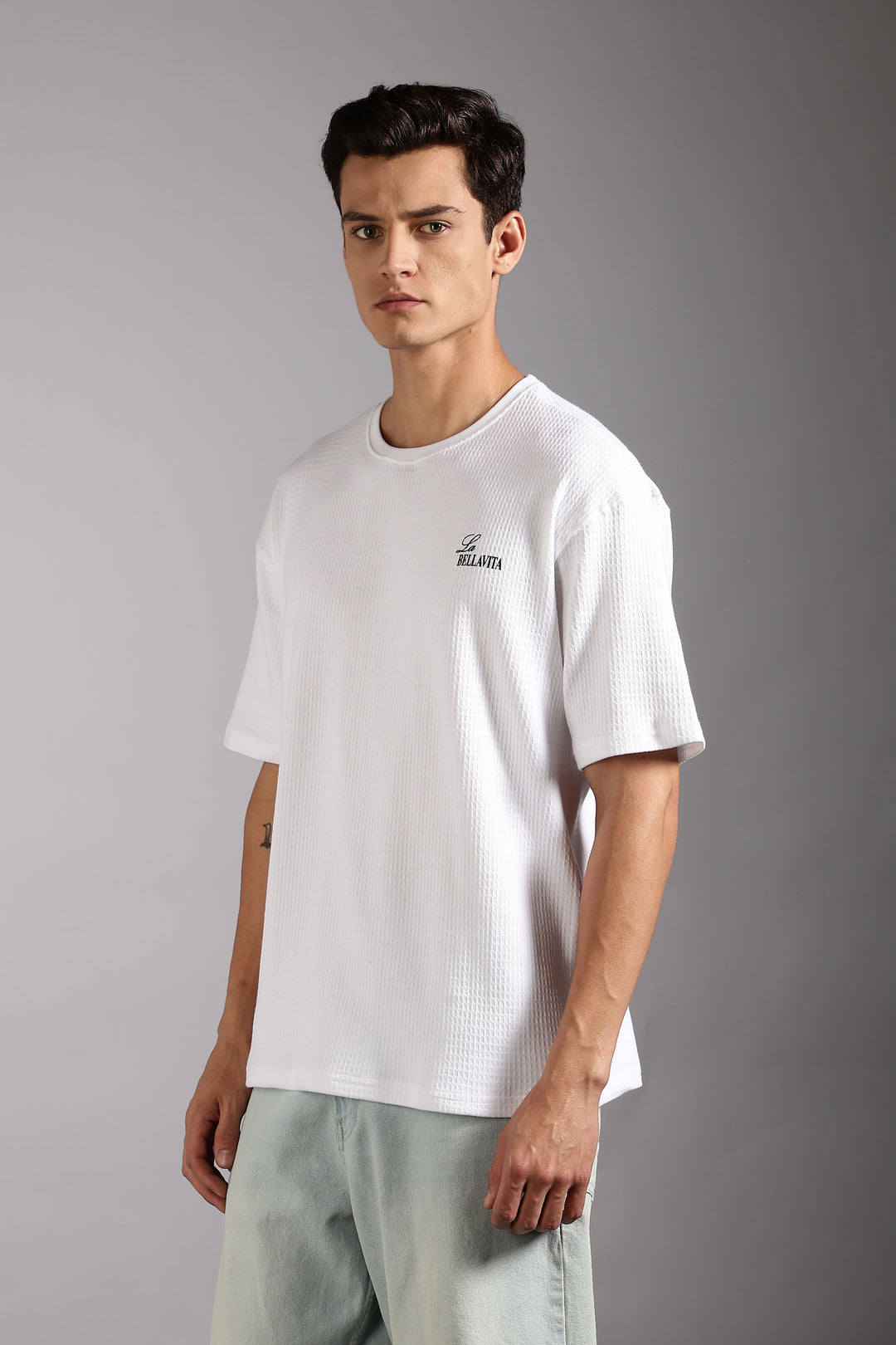 French Sunset Textured fabric oversized Tshirt