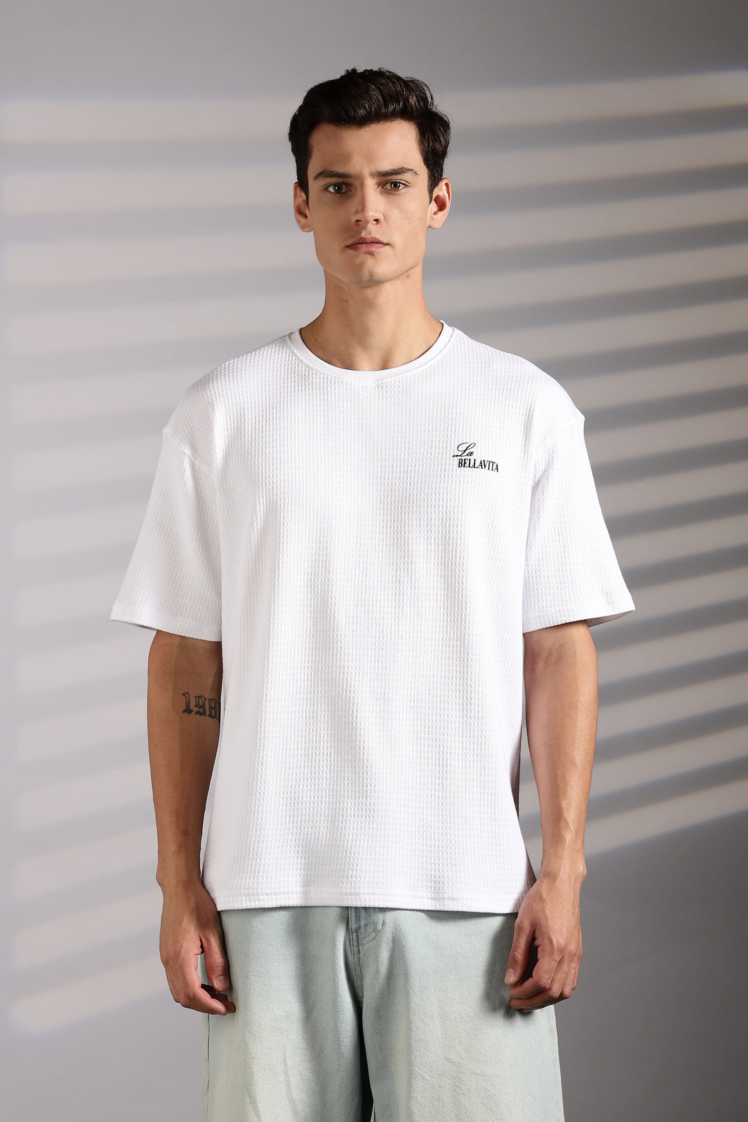 French Sunset Textured fabric oversized Tshirt