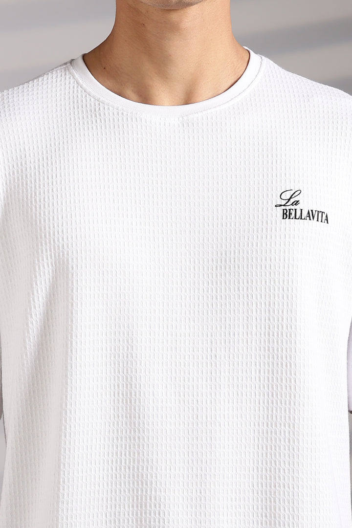 French Sunset Textured fabric oversized Tshirt