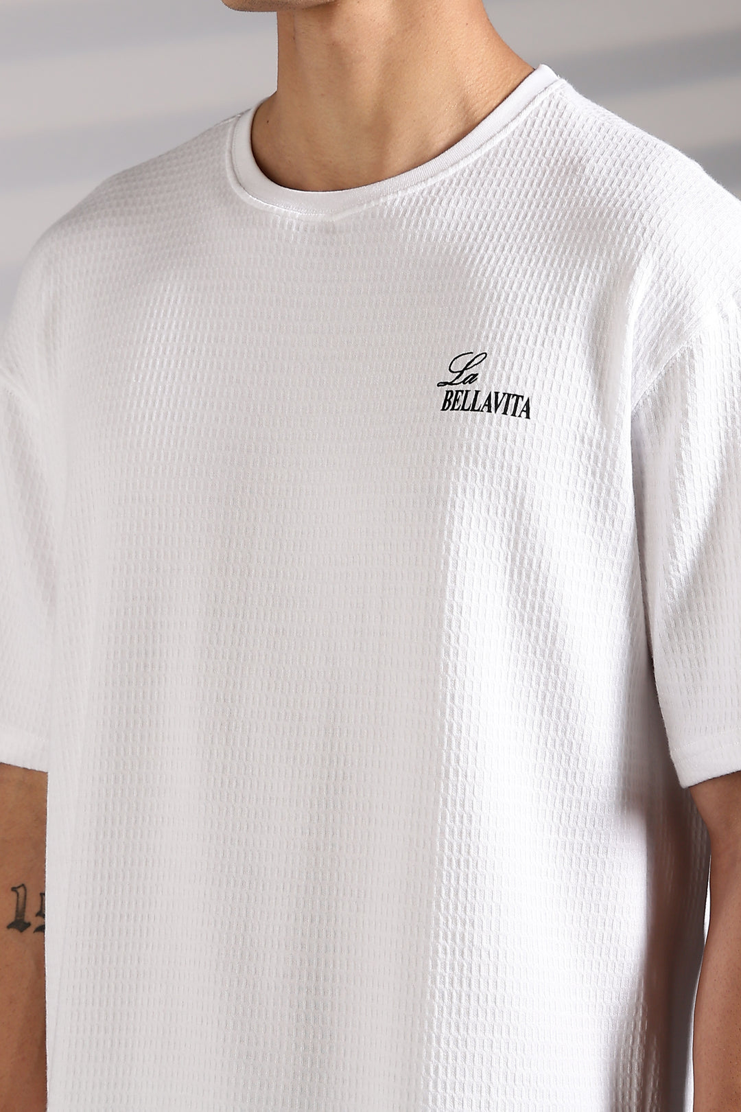French Sunset Textured fabric oversized Tshirt
