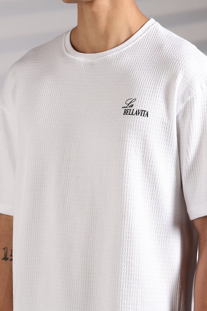 French Sunset Textured fabric oversized Tshirt