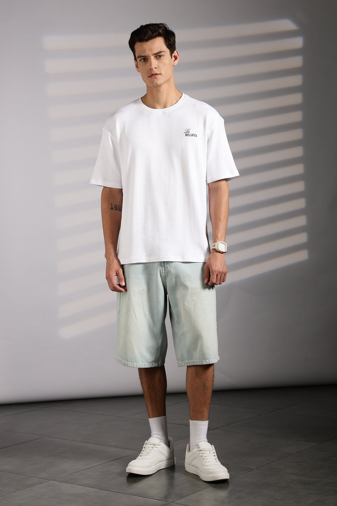 French Sunset Textured fabric oversized Tshirt