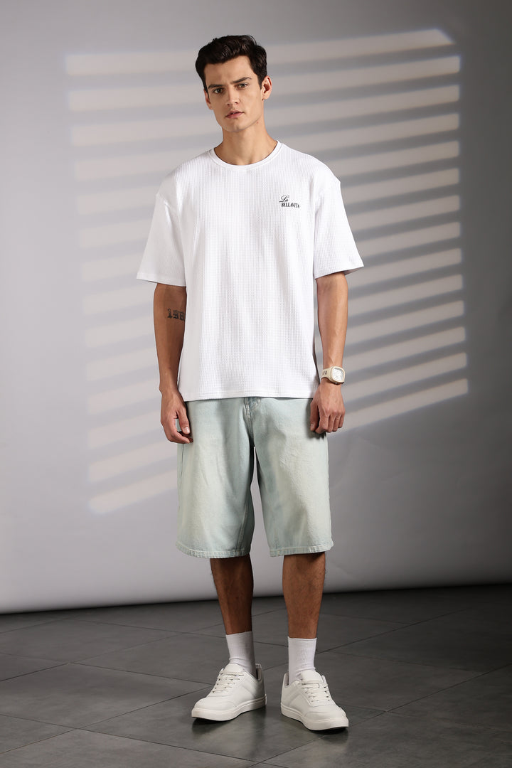 French Sunset Textured fabric oversized Tshirt