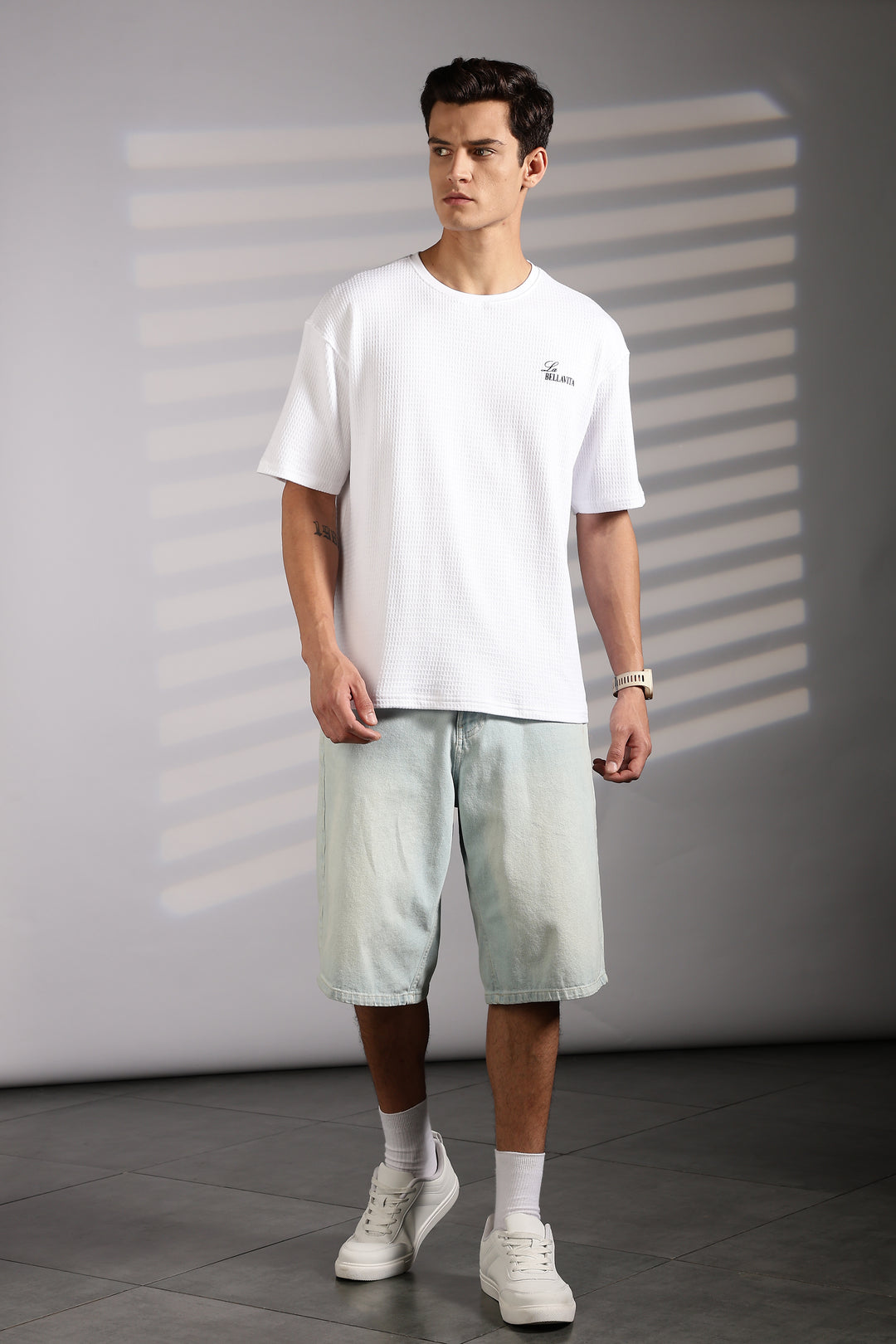 French Sunset Textured fabric oversized Tshirt