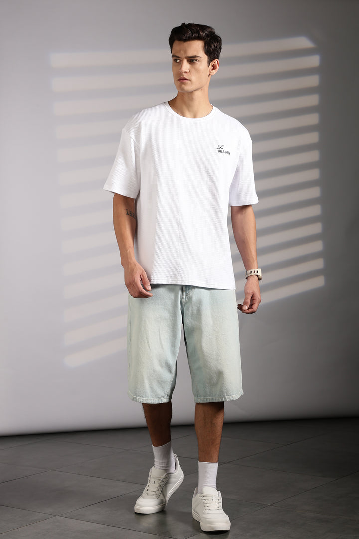 French Sunset Textured fabric oversized Tshirt
