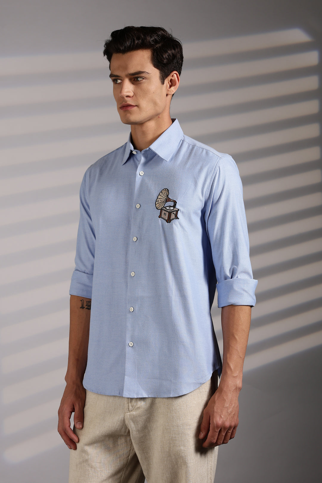 Music Embroidery Shirt