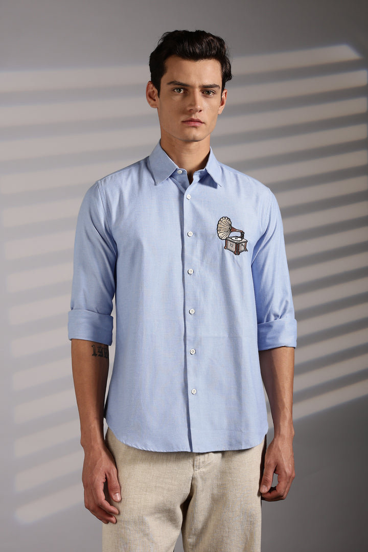 Music Embroidery Shirt