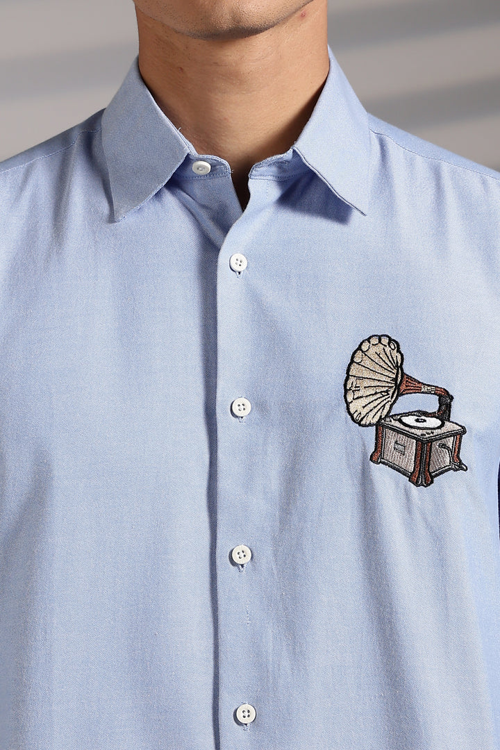 Music Embroidery Shirt