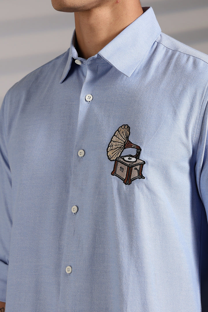Music Embroidery Shirt