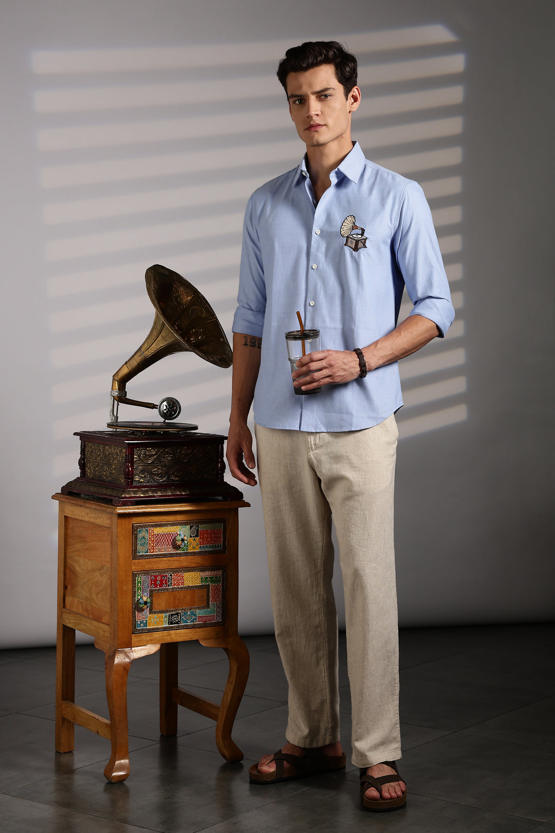 Music Embroidery Shirt