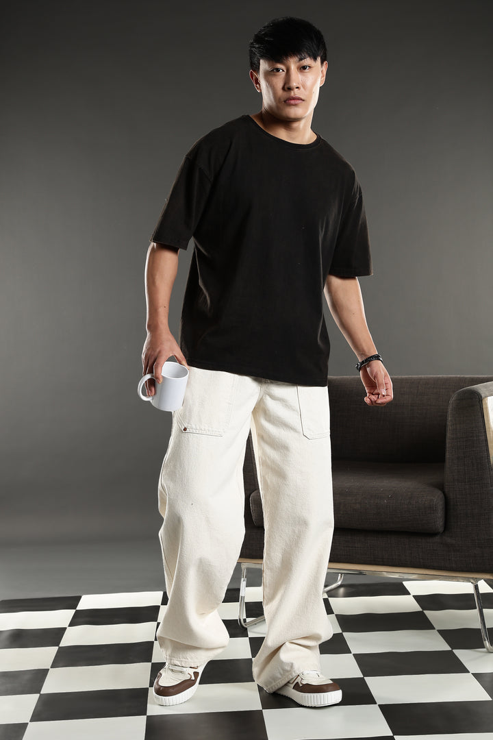Strong and Gorgeous: Washed Black Oversized T-shirt