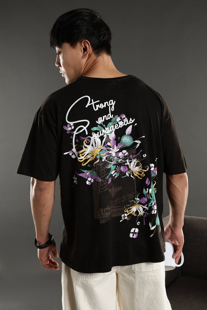 Strong and Gorgeous: Washed Black Oversized T-shirt