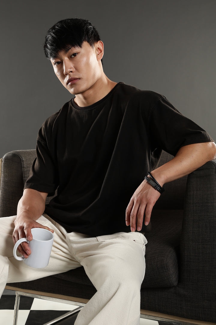 Strong and Gorgeous: Washed Black Oversized T-shirt