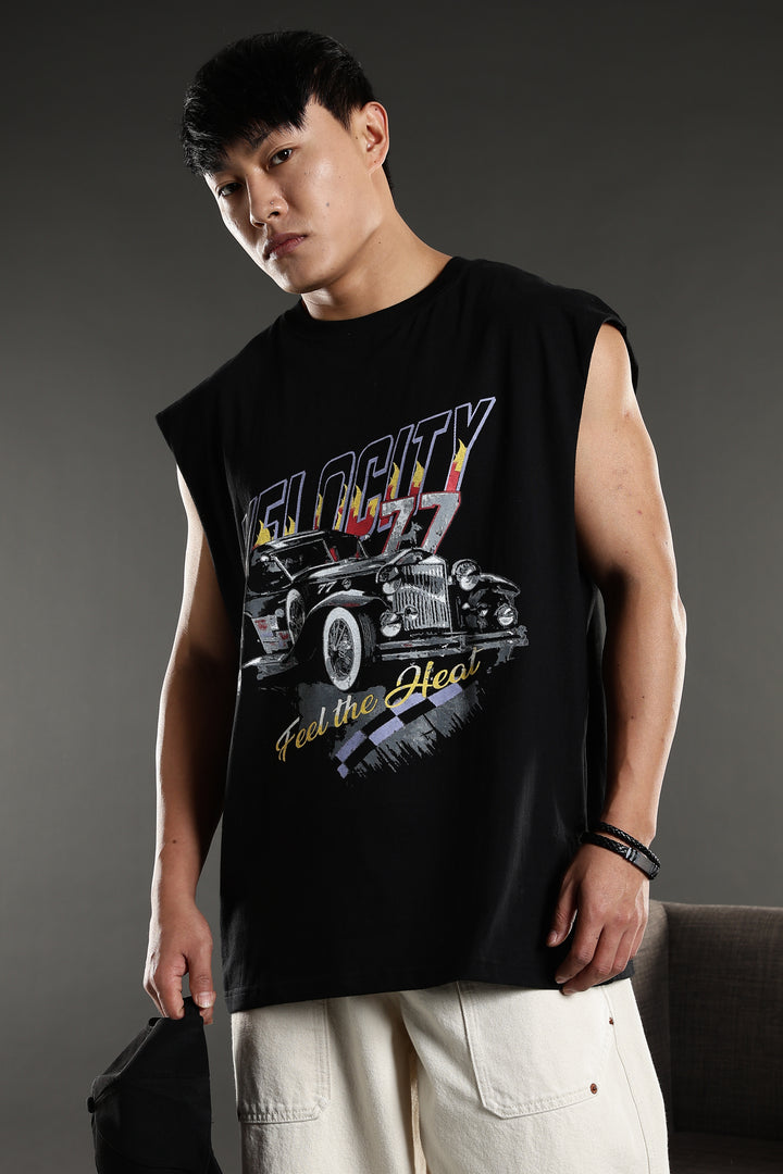 Velocity: Black Oversized Tank