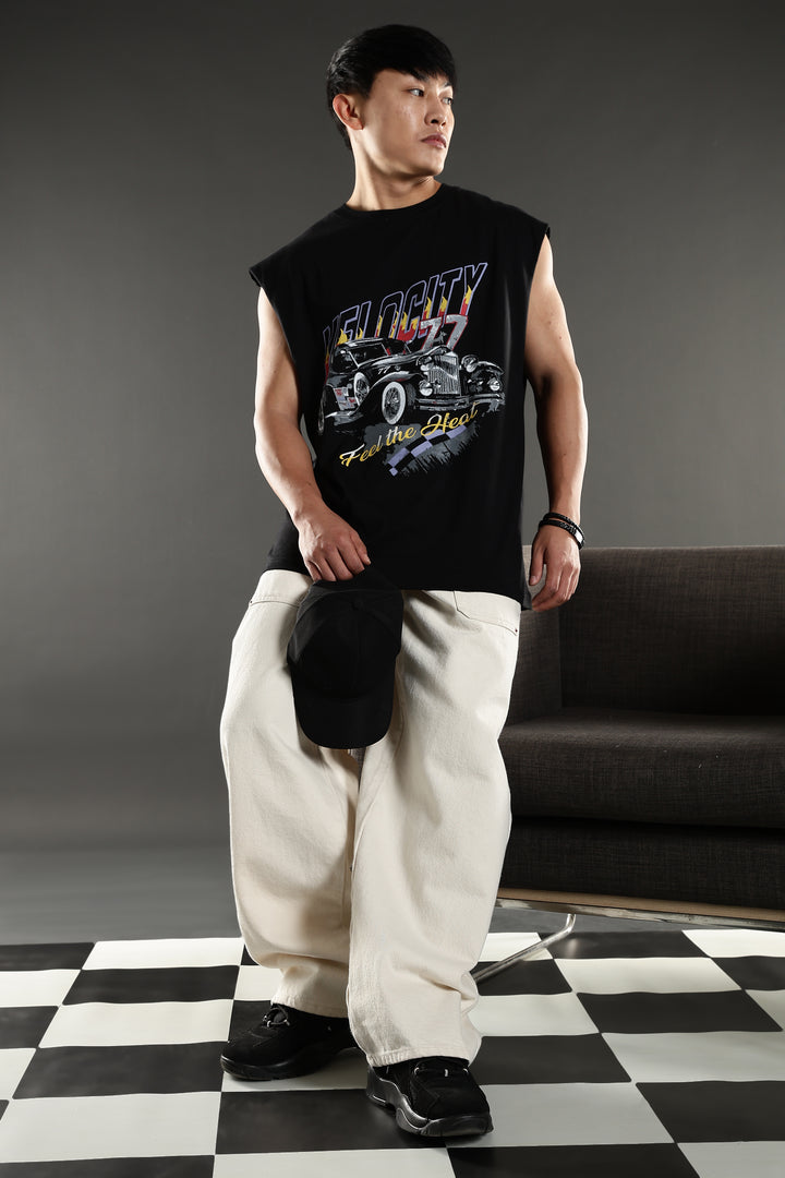Velocity: Black Oversized Tank
