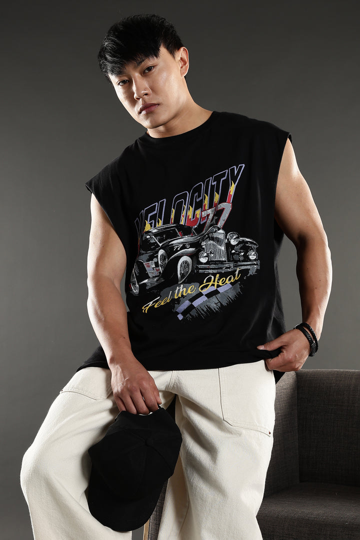 Velocity: Black Oversized Tank