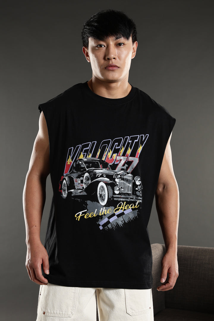 Velocity: Black Oversized Tank