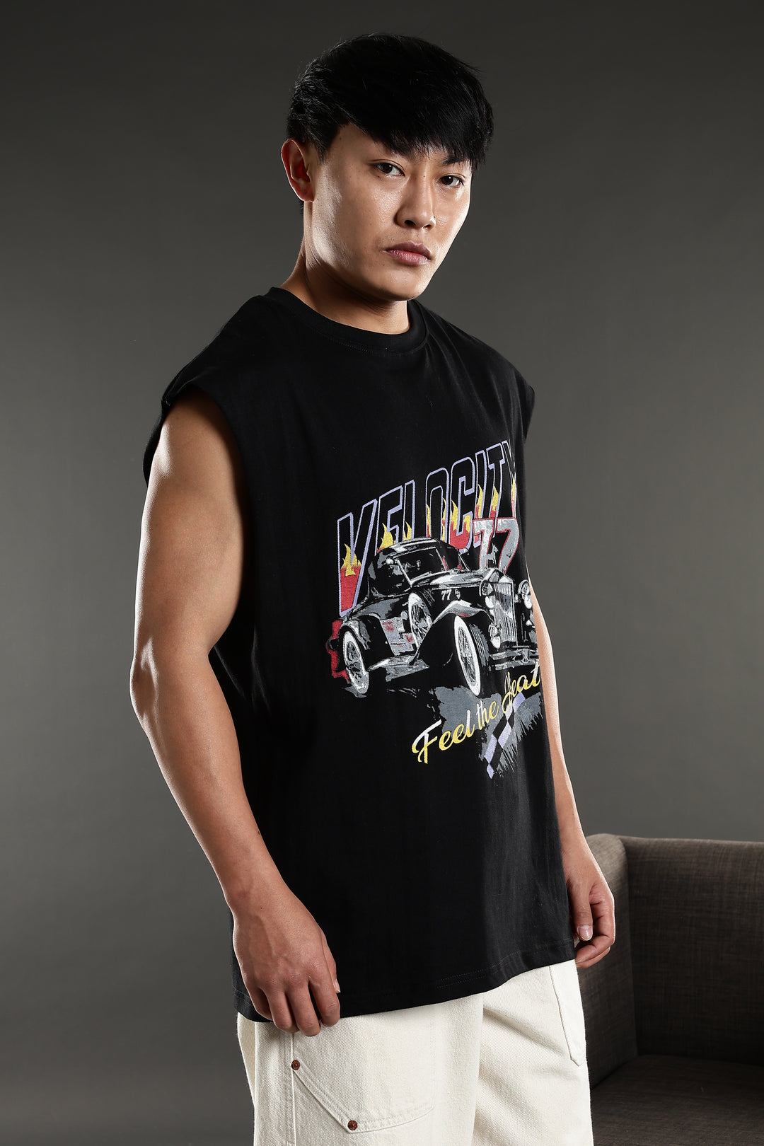 Velocity: Black Oversized Tank