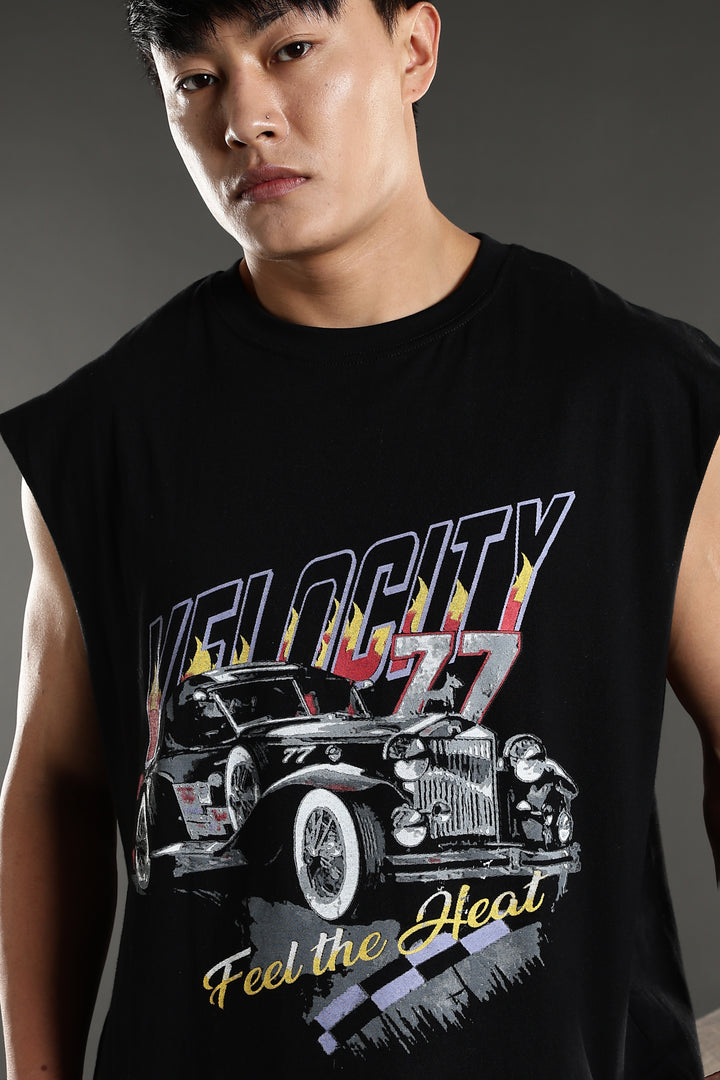 Velocity: Black Oversized Tank
