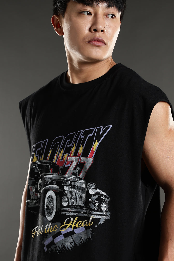 Velocity: Black Oversized Tank