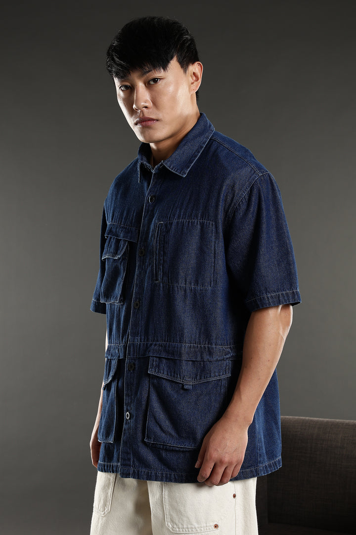 Denims: Utility Cargo Oversized Shirt