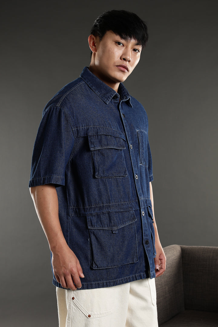 Denims: Utility Cargo Oversized Shirt