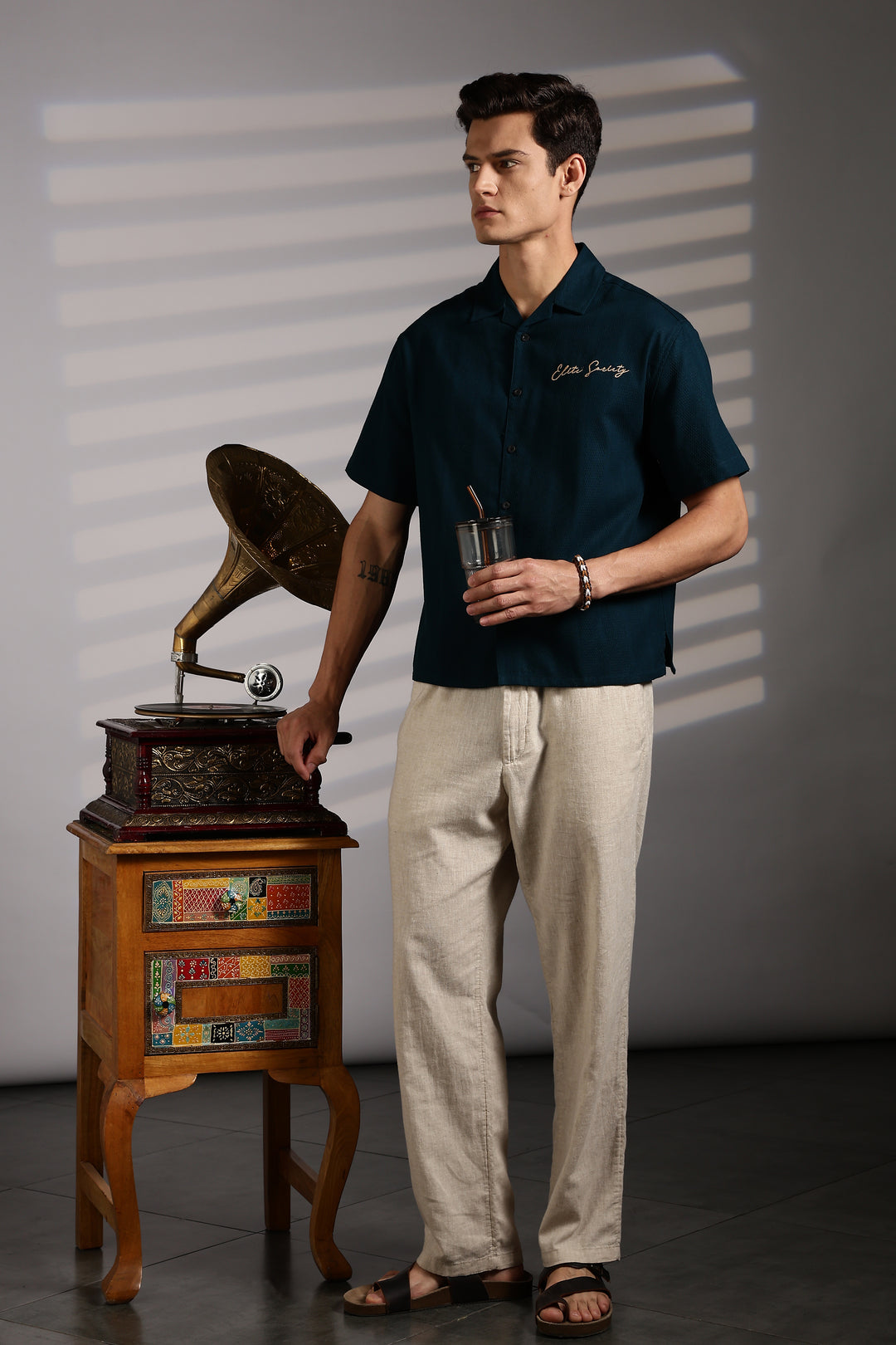 Elite Society: Embroidery Boxy Fit Shirt