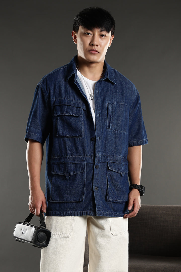 Denims: Utility Cargo Oversized Shirt