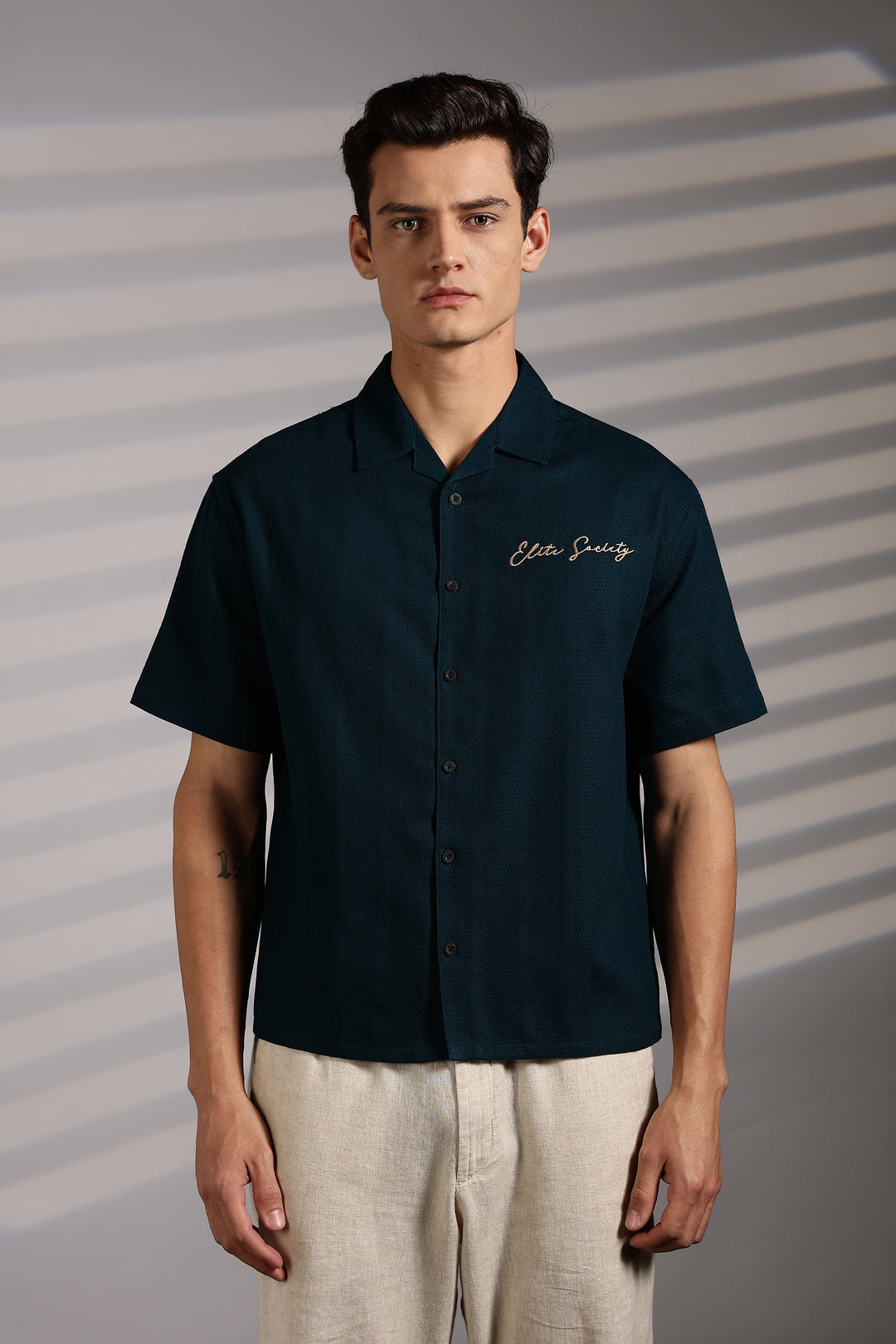 Elite Society: Embroidery Boxy Fit Shirt