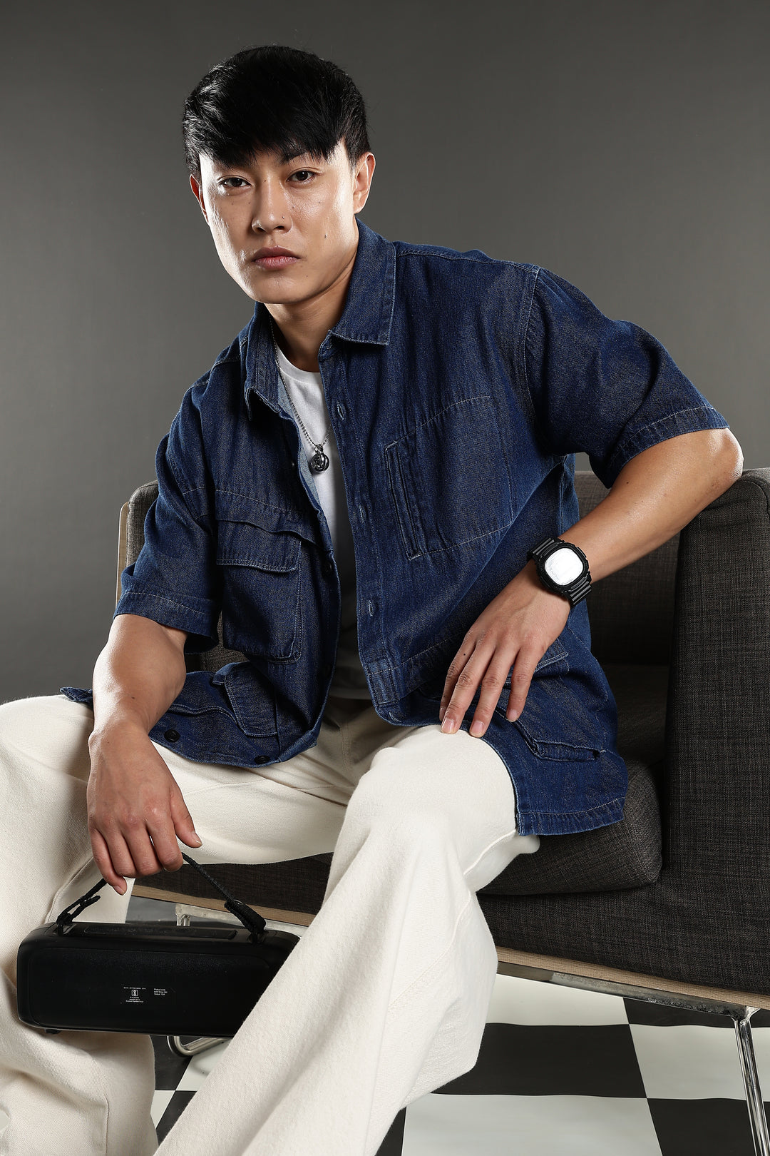 Denims: Utility Cargo Oversized Shirt
