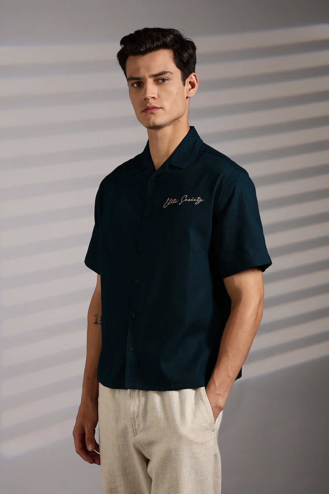 Elite Society: Embroidery Boxy Fit Shirt