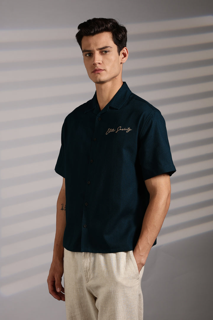 Elite Society: Embroidery Boxy Fit Shirt