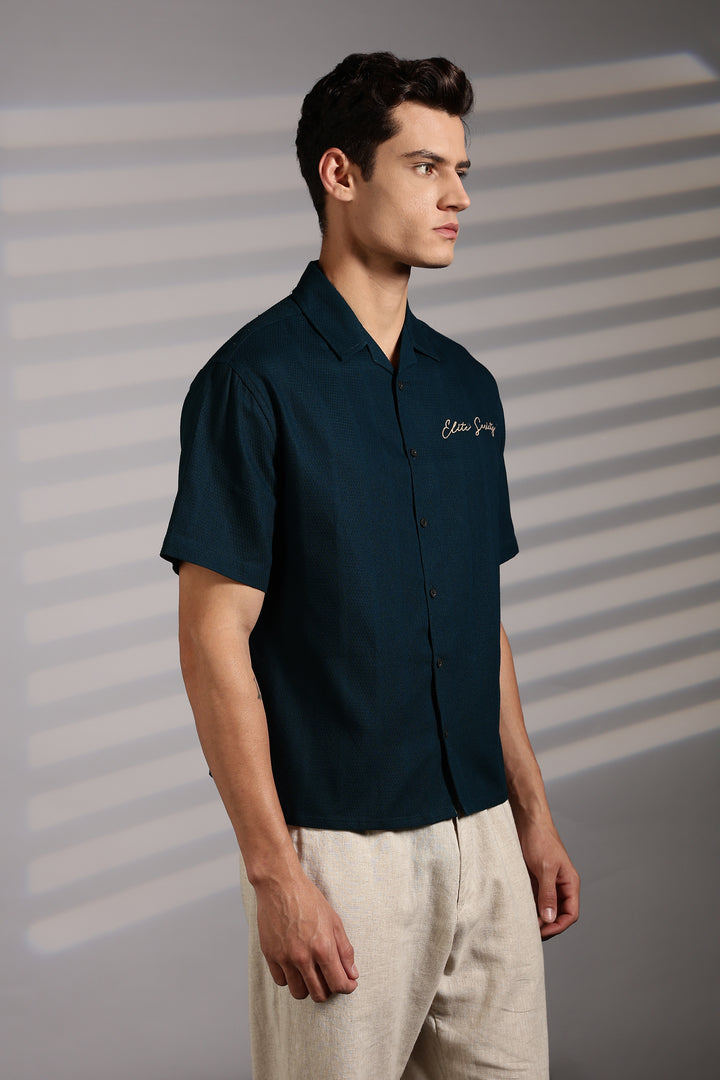 Elite Society: Embroidery Boxy Fit Shirt