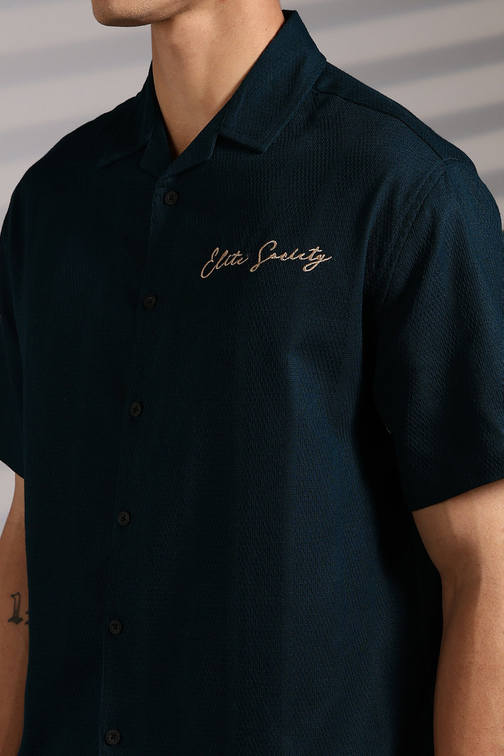 Elite Society: Embroidery Boxy Fit Shirt