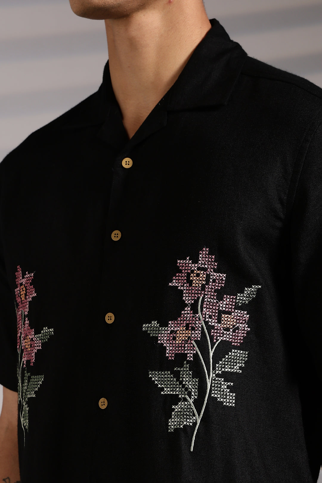Cross Stitch Embroidery Shirt