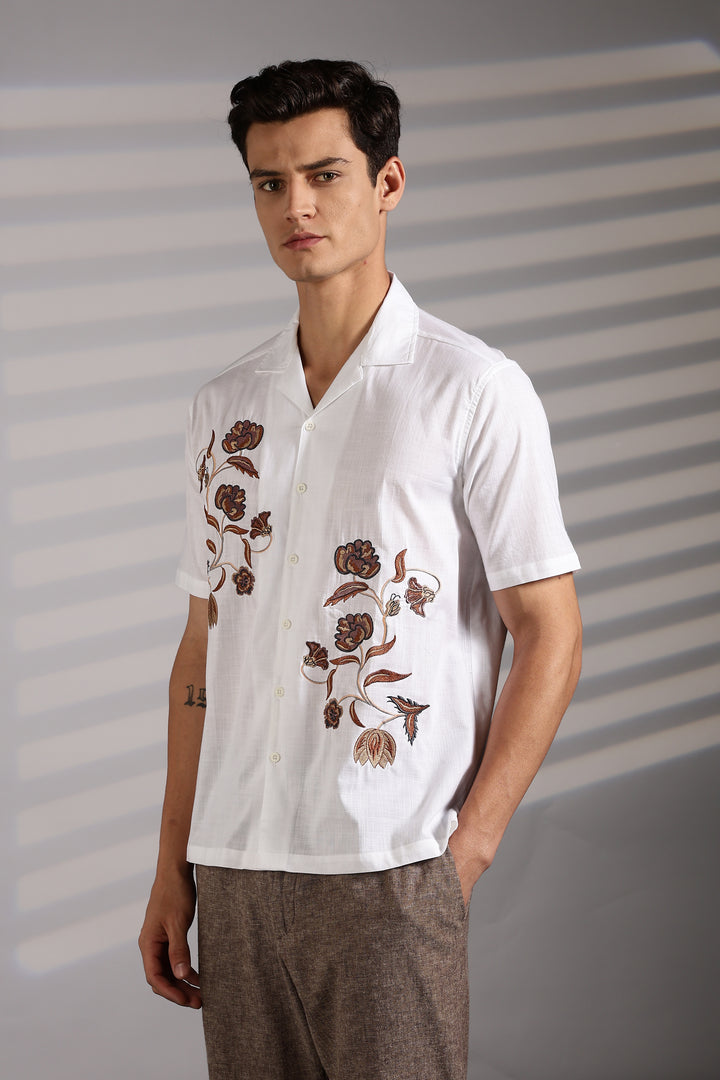 Bronze Bloom Cuban Shirt