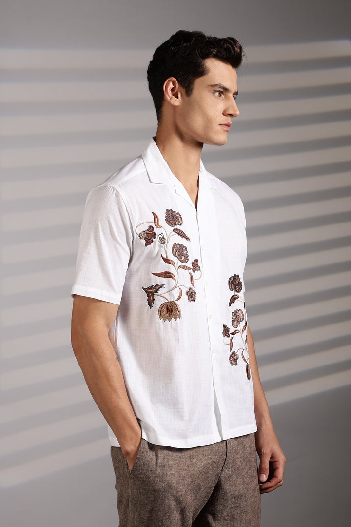 Bronze Bloom Cuban Shirt
