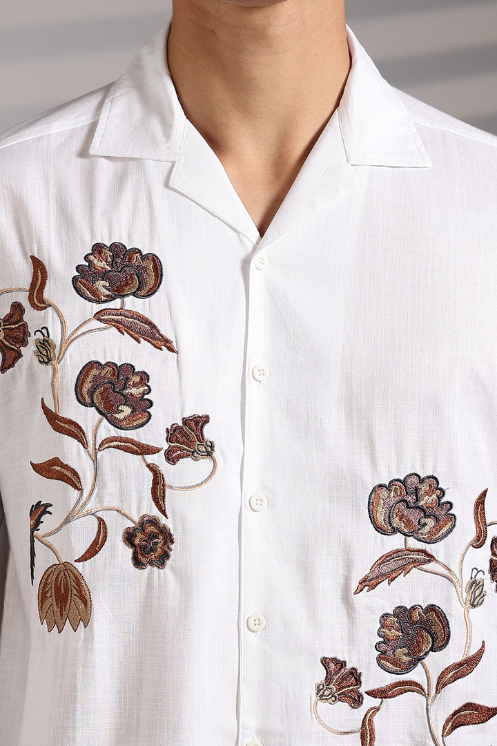 Bronze Bloom Cuban Shirt