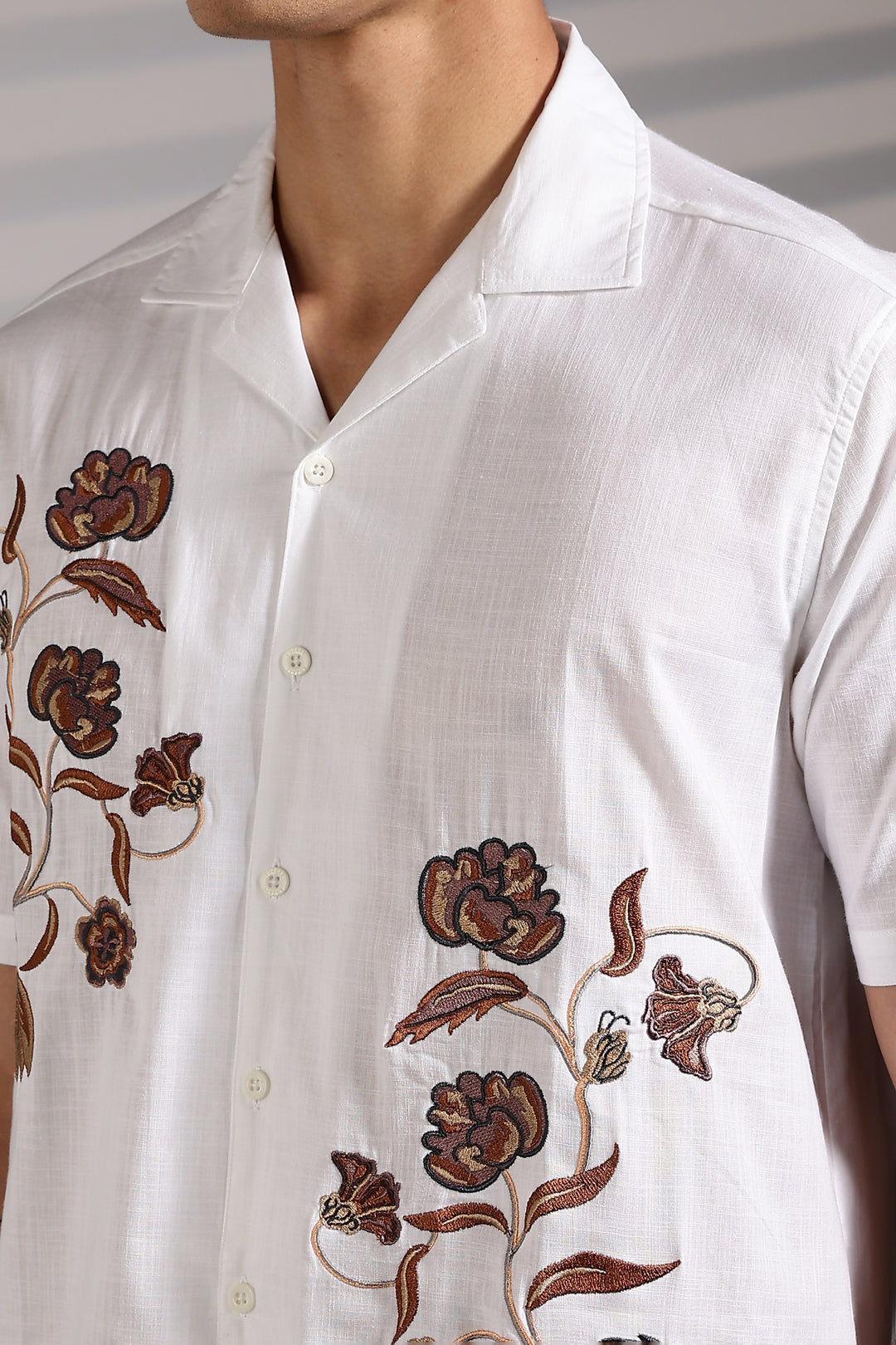 Bronze Bloom Cuban Shirt
