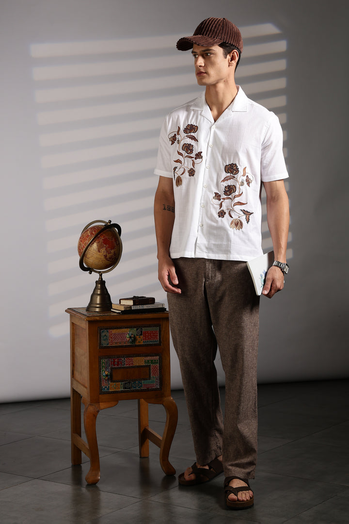Bronze Bloom Cuban Shirt