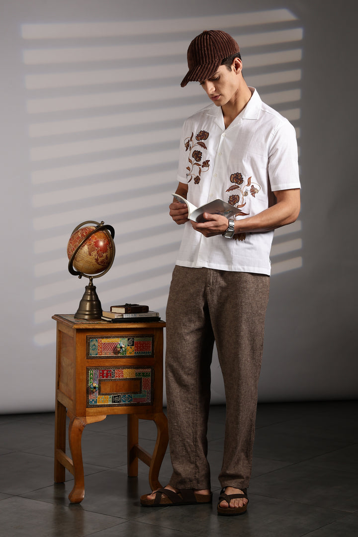Bronze Bloom Cuban Shirt